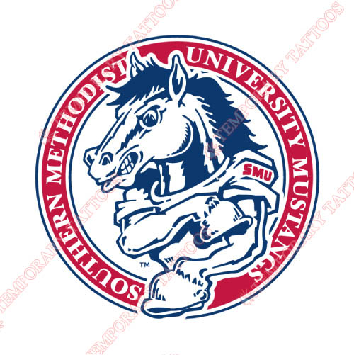Southern Methodist Mustangs Customize Temporary Tattoos Stickers NO.6292